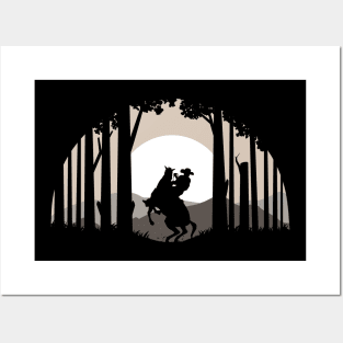 Forest Horse Silhouette Posters and Art